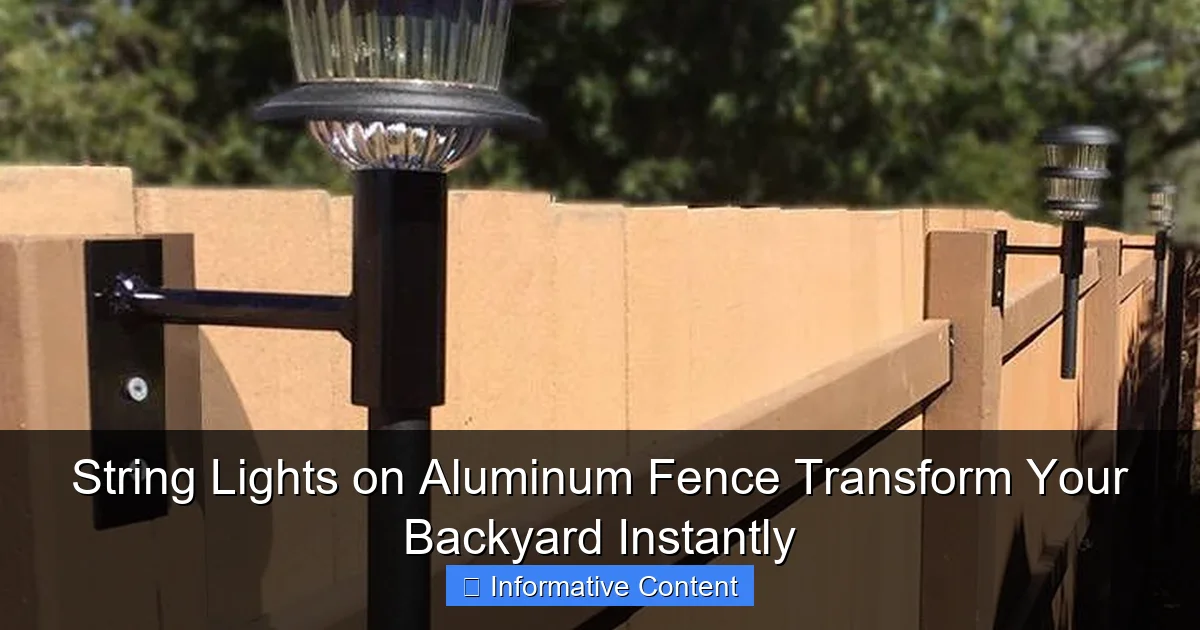 String Lights on Aluminum Fence Transform Your Backyard Instantly