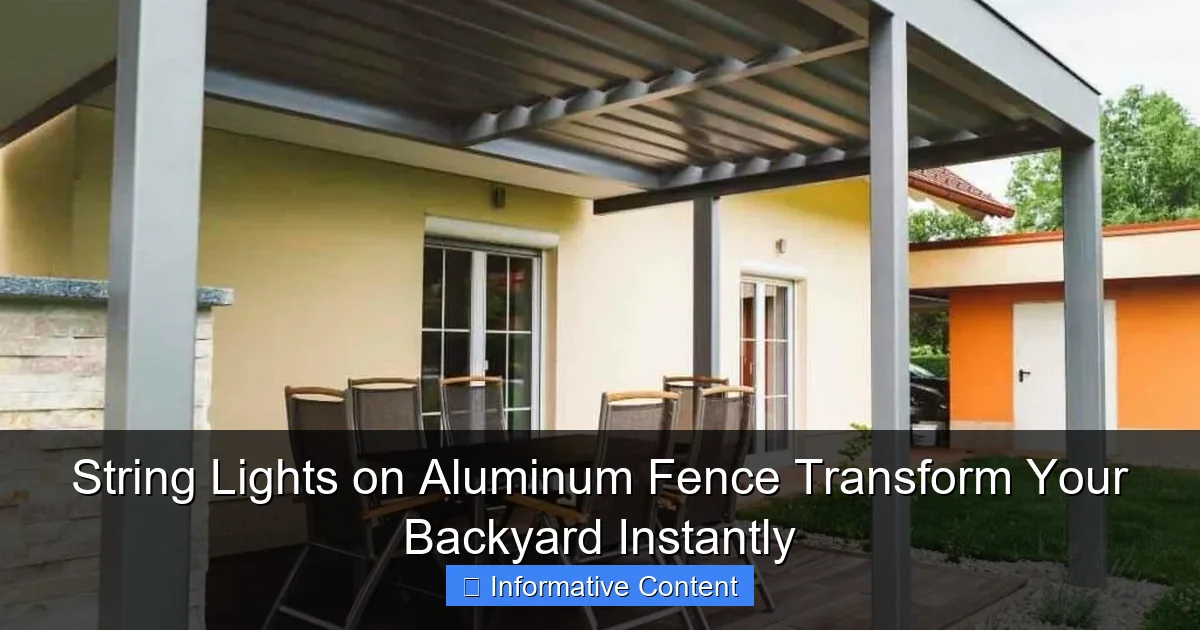String Lights on Aluminum Fence Transform Your Backyard Instantly