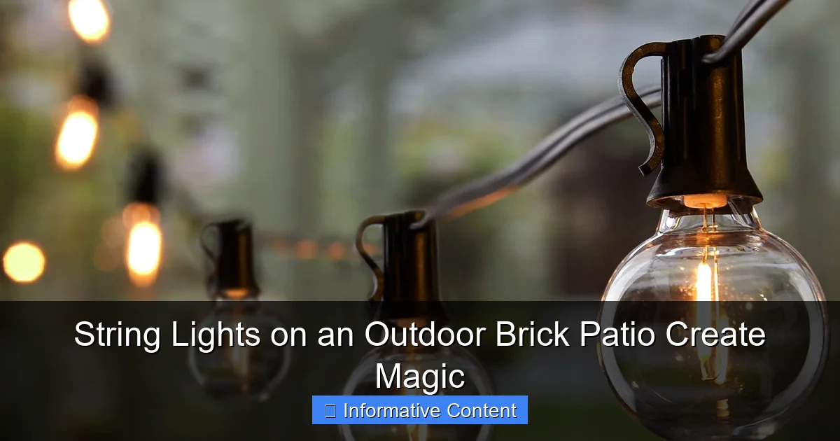 String Lights on an Outdoor Brick Patio Create Magic
