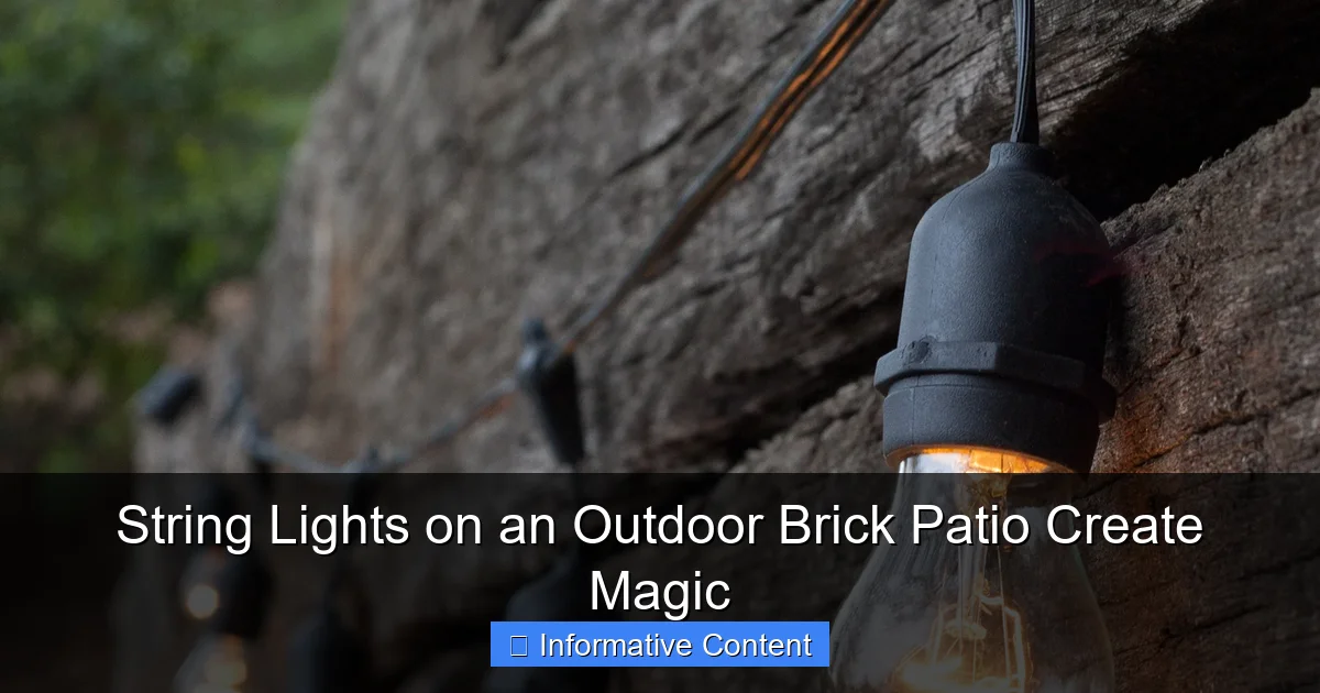 String Lights on an Outdoor Brick Patio Create Magic