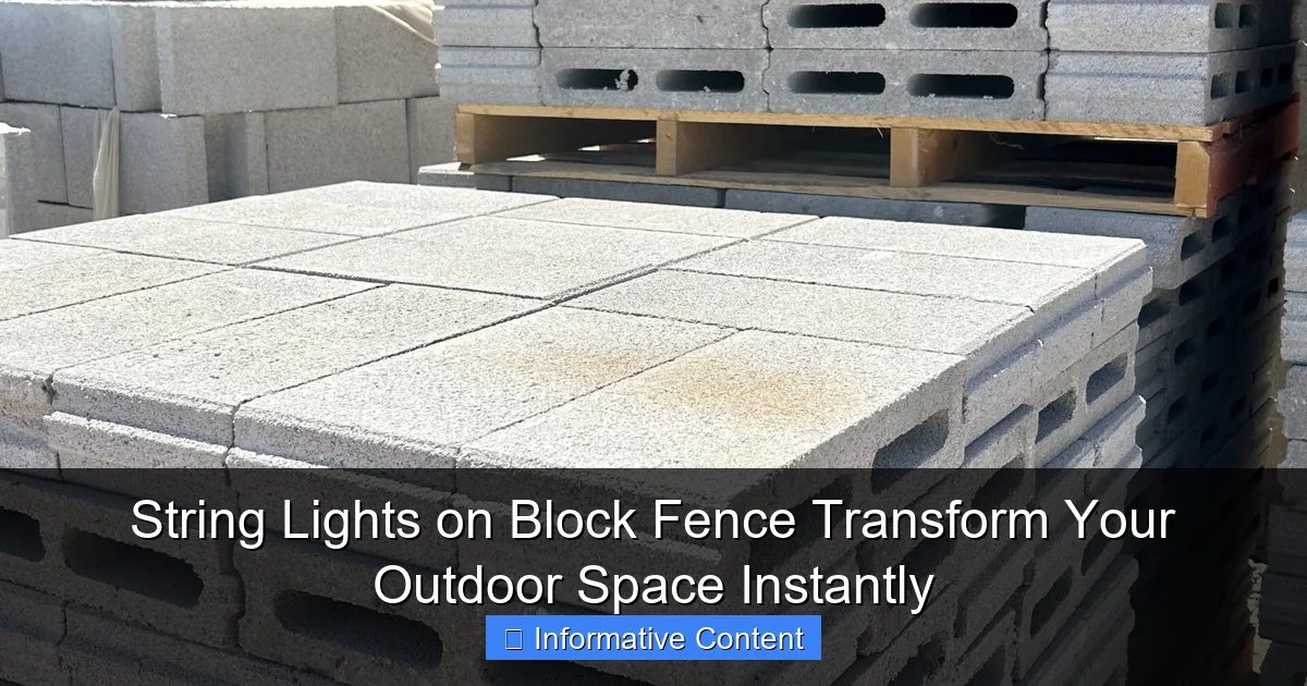 String Lights on Block Fence Transform Your Outdoor Space Instantly