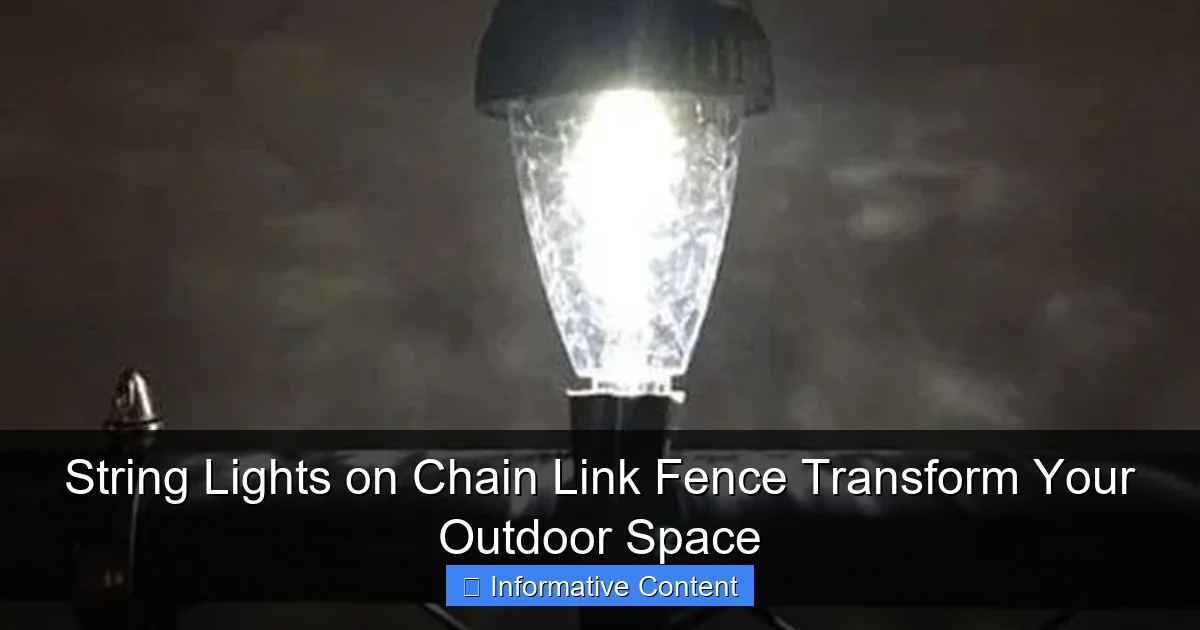 String Lights on Chain Link Fence Transform Your Outdoor Space