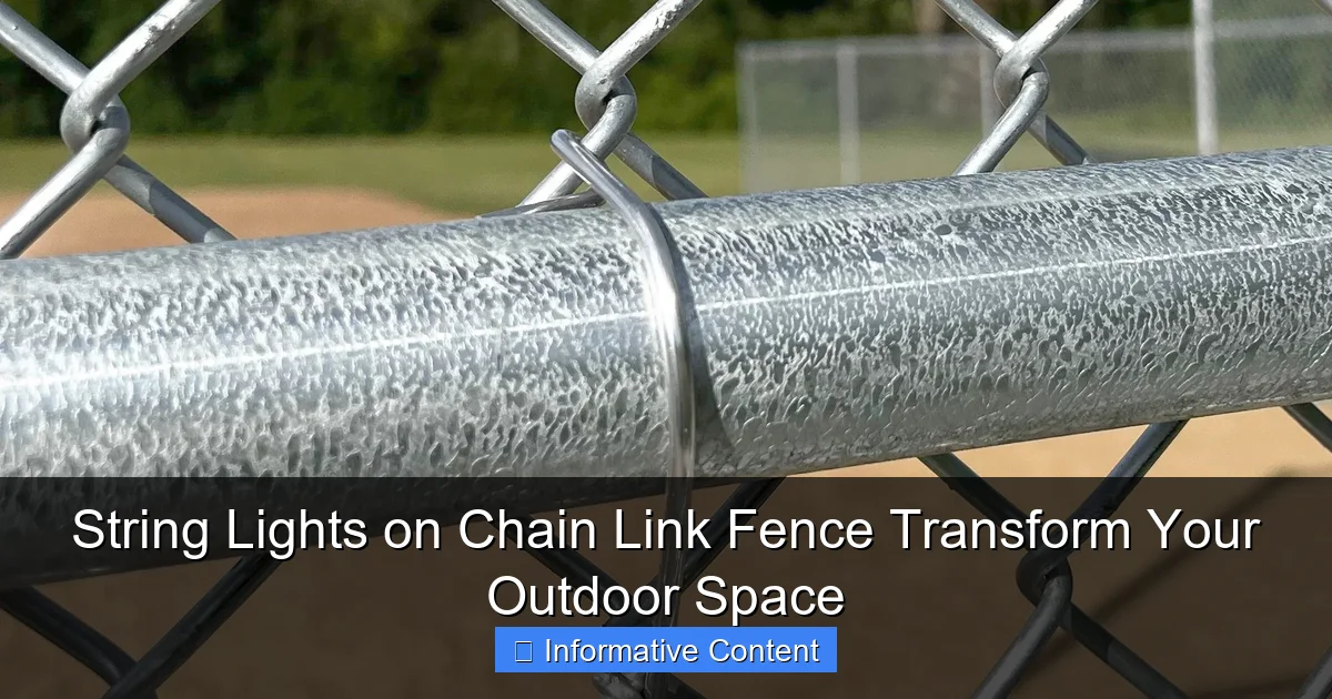 String Lights on Chain Link Fence Transform Your Outdoor Space