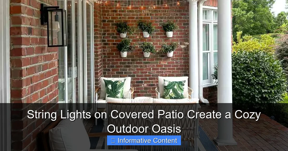 String Lights on Covered Patio Create a Cozy Outdoor Oasis