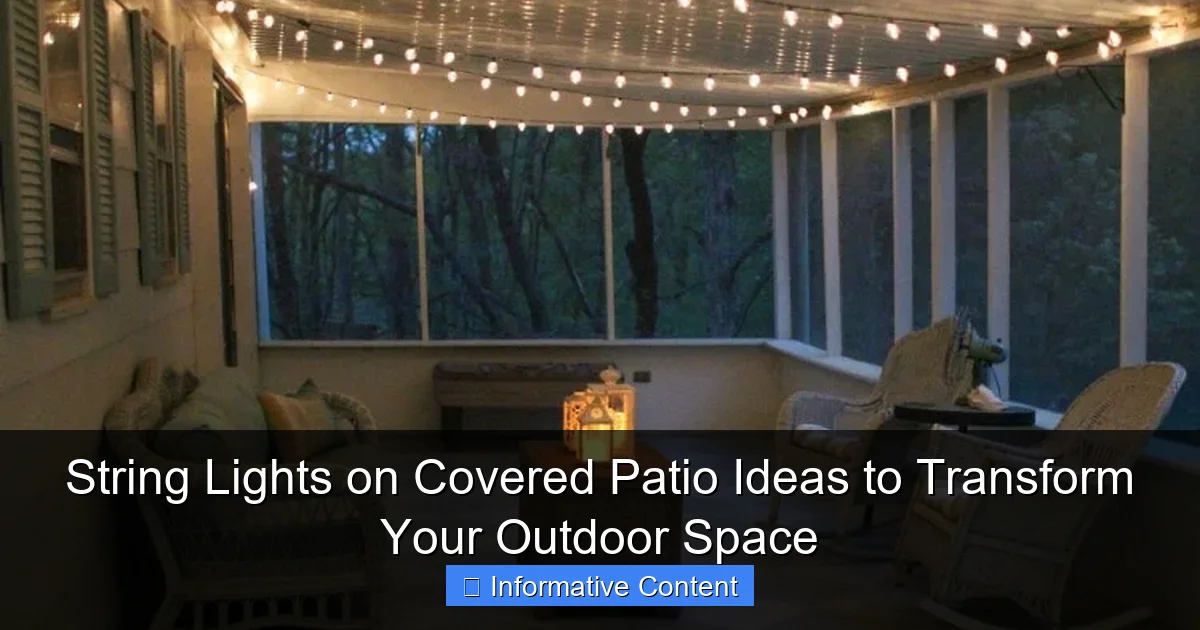 String Lights on Covered Patio Ideas to Transform Your Outdoor Space