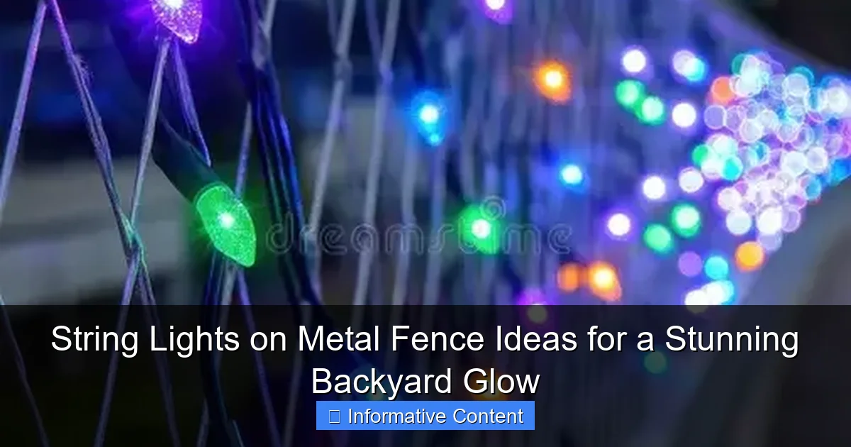 String Lights on Metal Fence Ideas for a Stunning Backyard Glow