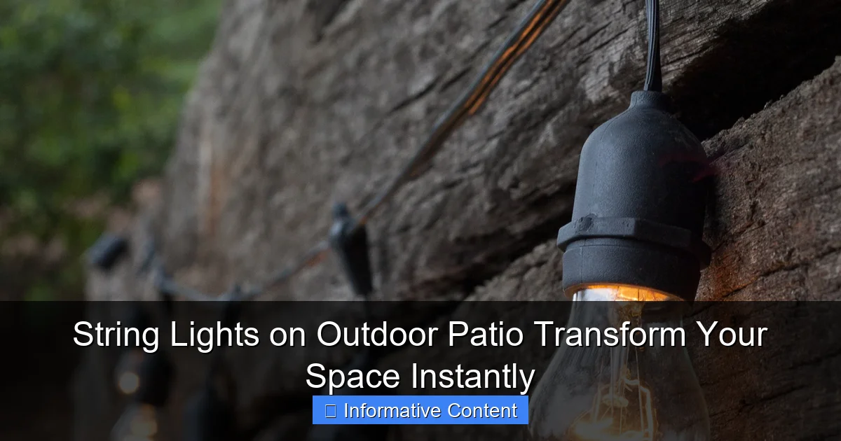 String Lights on Outdoor Patio Transform Your Space Instantly