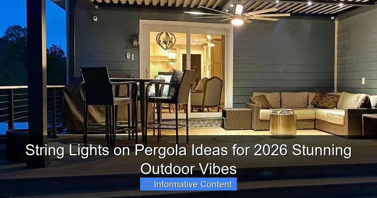 String Lights on Pergola Ideas for 2026 Stunning Outdoor Vibes
