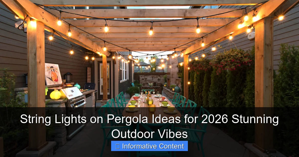 String Lights on Pergola Ideas for 2026 Stunning Outdoor Vibes