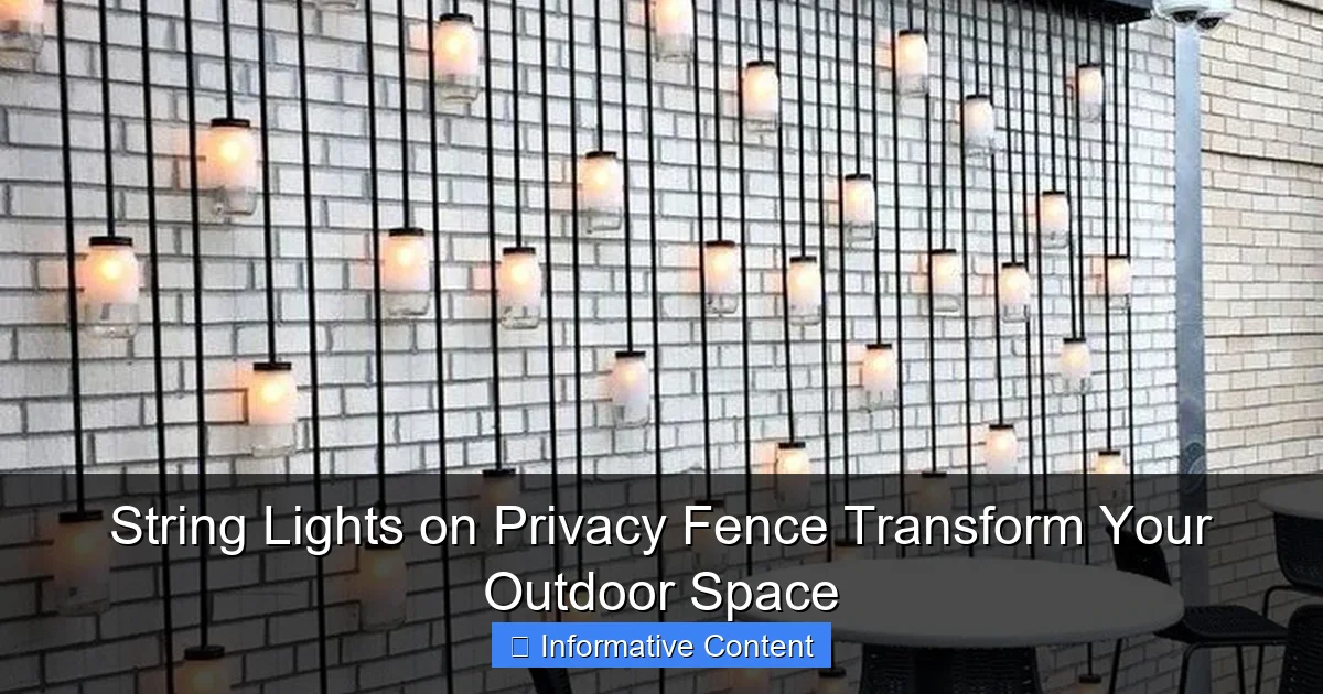 String Lights on Privacy Fence Transform Your Outdoor Space