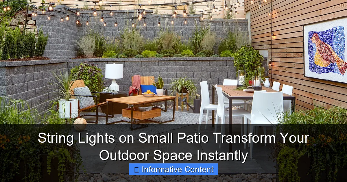 String Lights on Small Patio Transform Your Outdoor Space Instantly