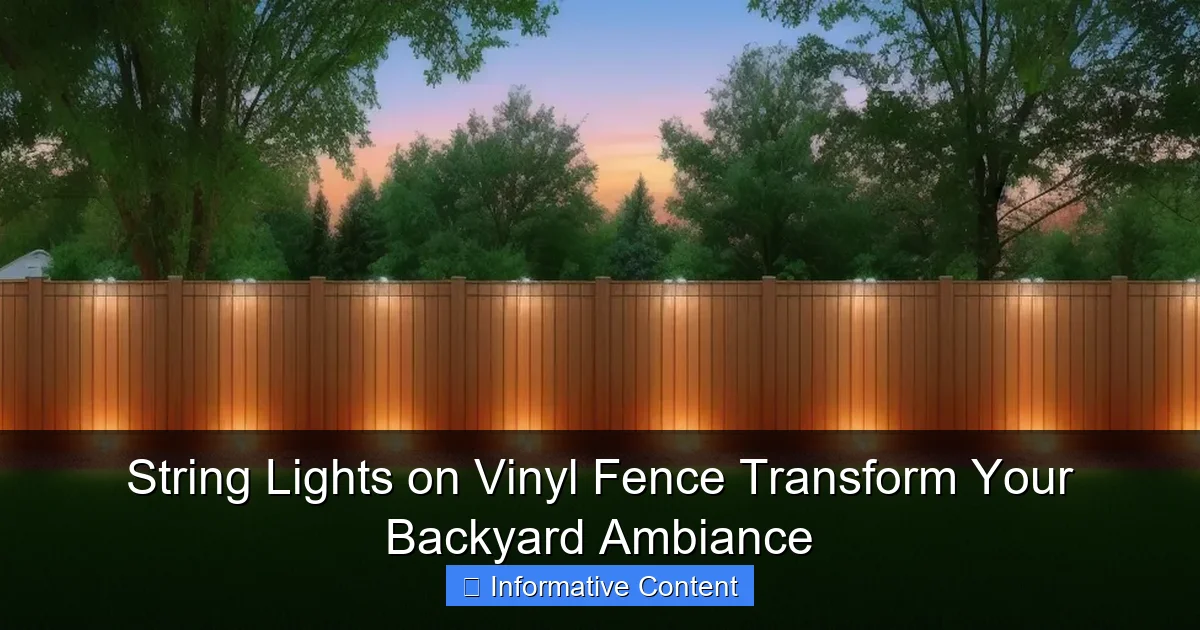 String Lights on Vinyl Fence Transform Your Backyard Ambiance
