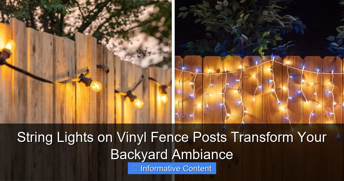 String Lights on Vinyl Fence Posts Transform Your Backyard Ambiance