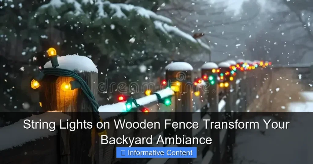 String Lights on Wooden Fence Transform Your Backyard Ambiance