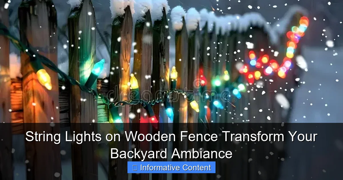 String Lights on Wooden Fence Transform Your Backyard Ambiance