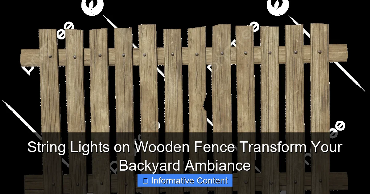 String Lights on Wooden Fence Transform Your Backyard Ambiance