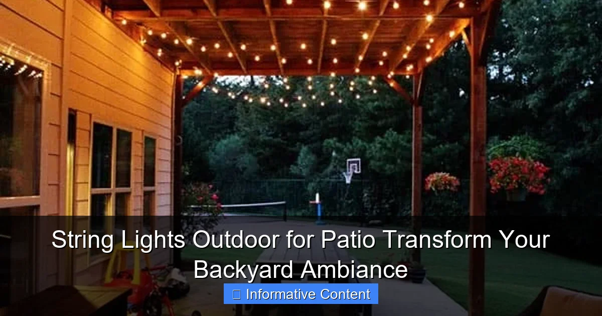 String Lights Outdoor for Patio Transform Your Backyard Ambiance