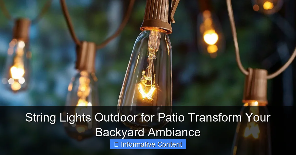 String Lights Outdoor for Patio Transform Your Backyard Ambiance