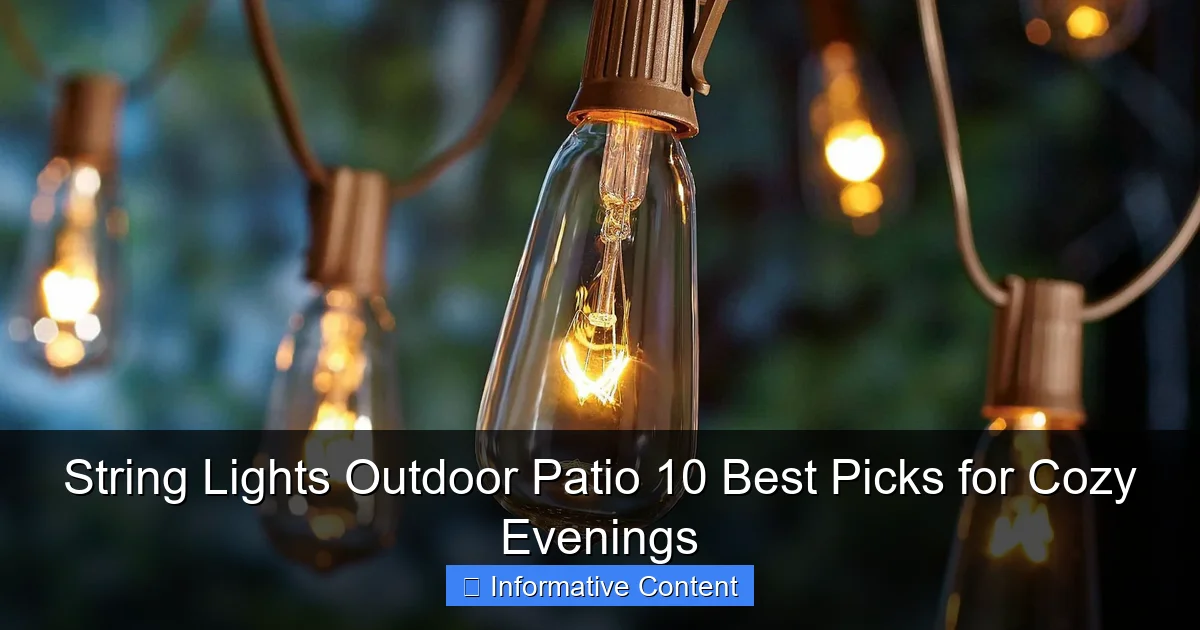 String Lights Outdoor Patio 10 Best Picks for Cozy Evenings
