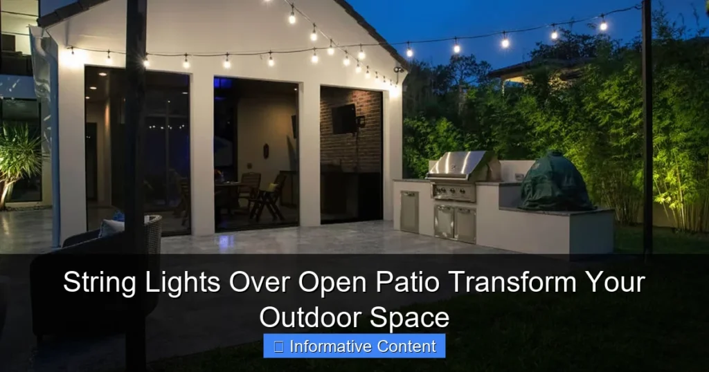 String Lights Over Open Patio Transform Your Outdoor Space
