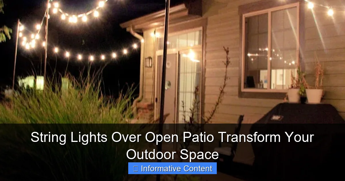 String Lights Over Open Patio Transform Your Outdoor Space