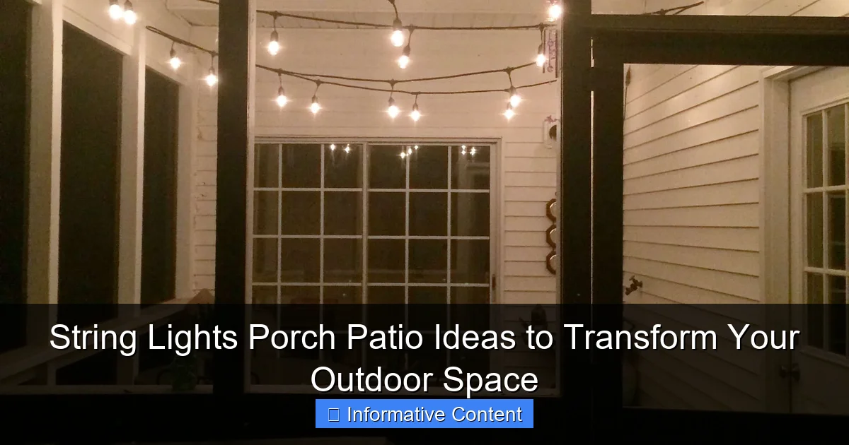 String Lights Porch Patio Ideas to Transform Your Outdoor Space