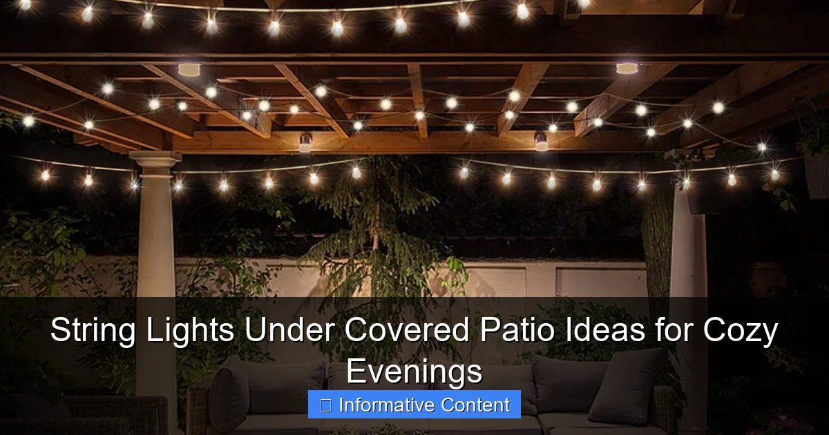 String Lights Under Covered Patio Ideas for Cozy Evenings