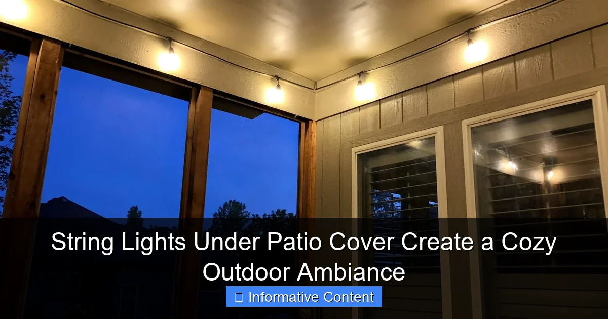 String Lights Under Patio Cover Create a Cozy Outdoor Ambiance
