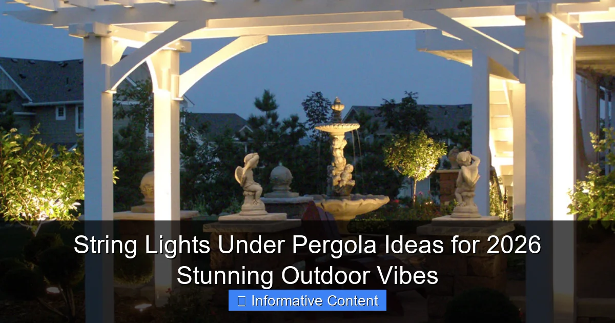String Lights Under Pergola Ideas for 2026 Stunning Outdoor Vibes