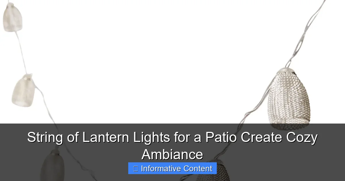 String of Lantern Lights for a Patio Create Cozy Ambiance