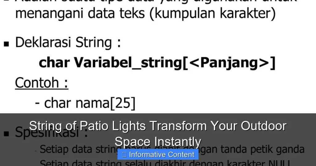 String of Patio Lights Transform Your Outdoor Space Instantly