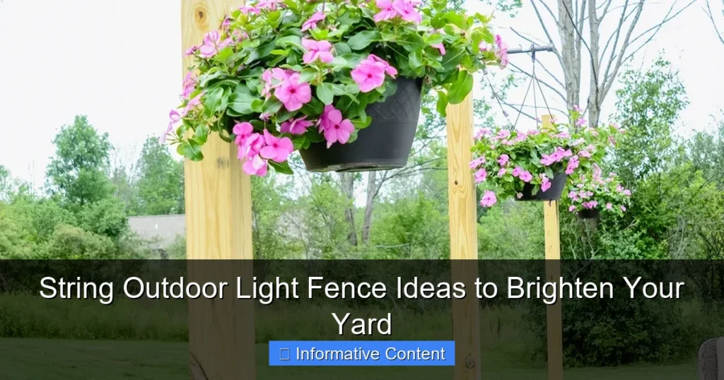 String Outdoor Light Fence Ideas to Brighten Your Yard