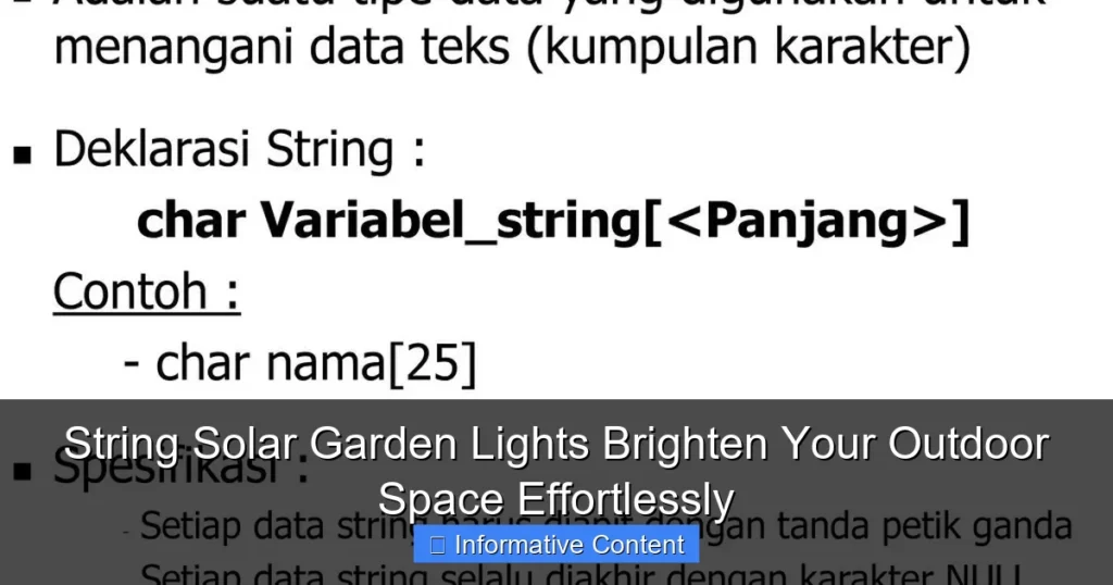 String Solar Garden Lights Brighten Your Outdoor Space Effortlessly