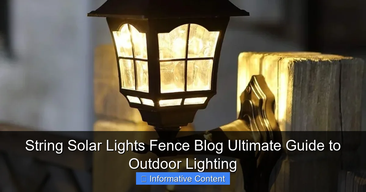 String Solar Lights Fence Blog Ultimate Guide to Outdoor Lighting