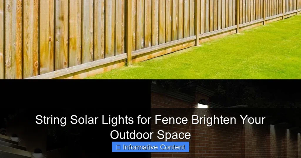 String Solar Lights for Fence Brighten Your Outdoor Space