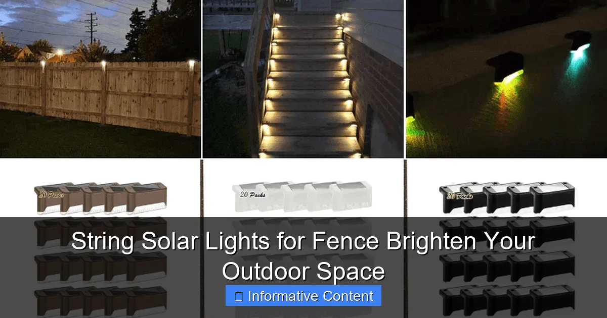 String Solar Lights for Fence Brighten Your Outdoor Space