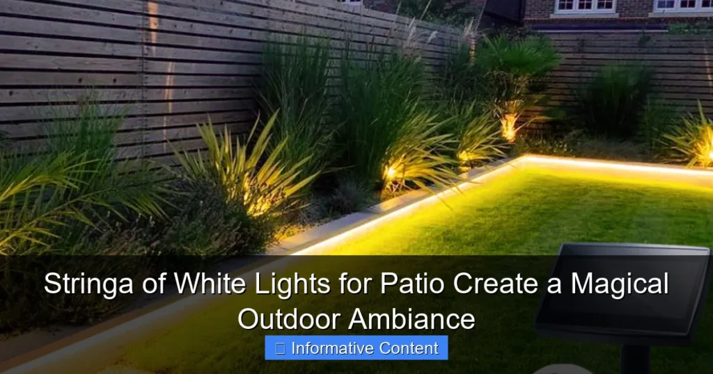 Stringa of White Lights for Patio Create a Magical Outdoor Ambiance