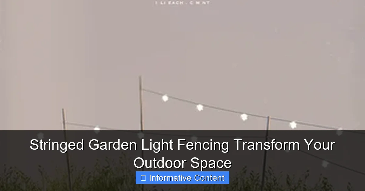 Stringed Garden Light Fencing Transform Your Outdoor Space