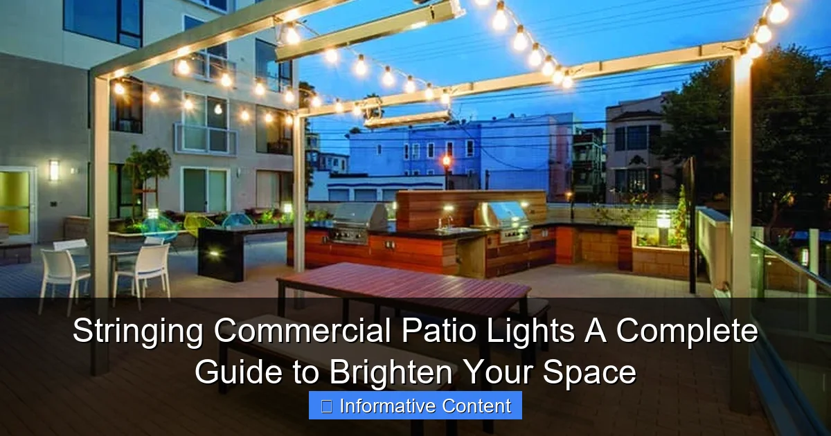 Stringing Commercial Patio Lights A Complete Guide to Brighten Your Space