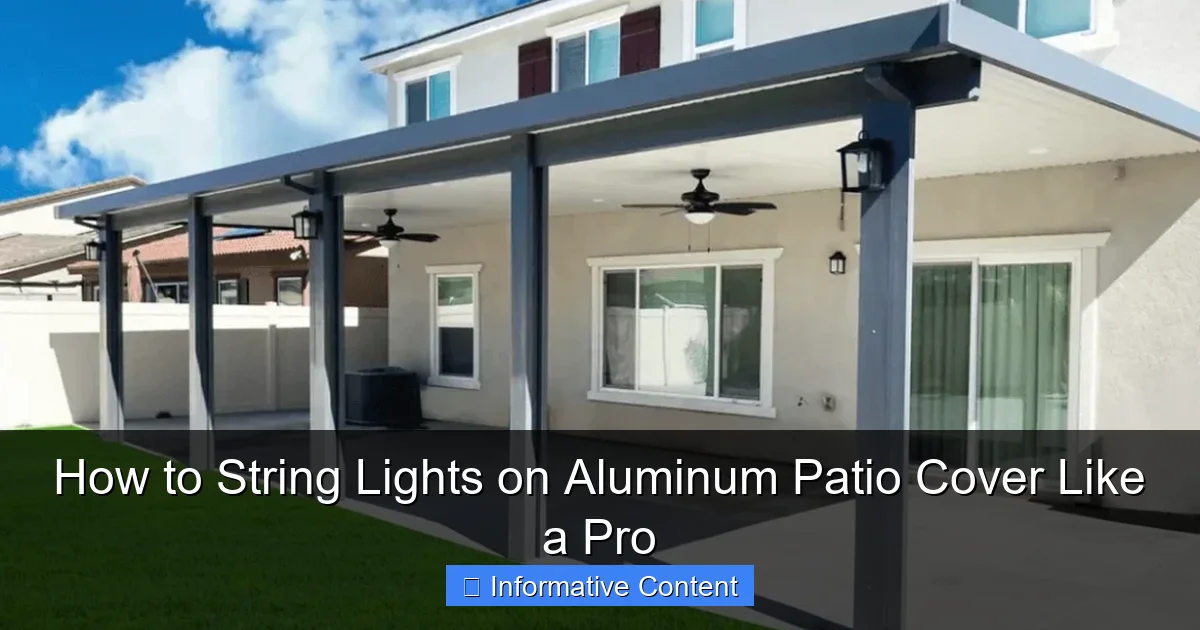 How to String Lights on Aluminum Patio Cover Like a Pro