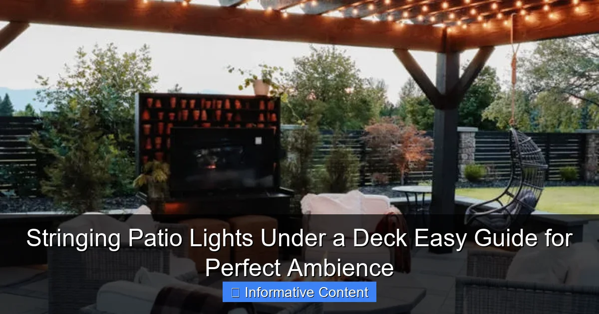 Stringing Patio Lights Under a Deck Easy Guide for Perfect Ambience