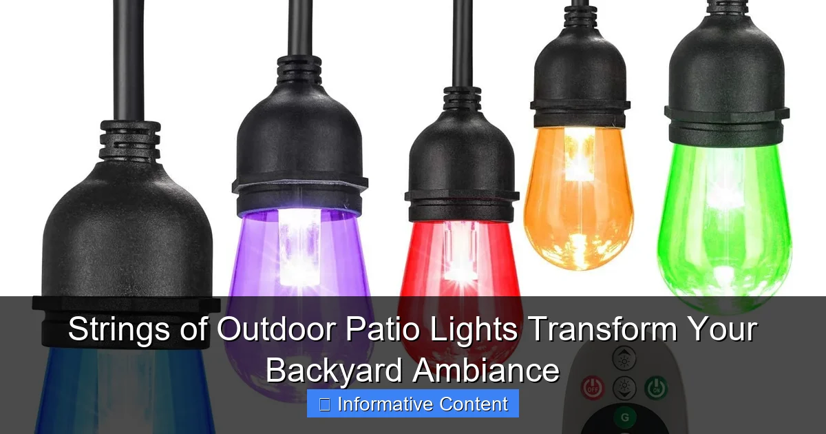 Strings of Outdoor Patio Lights Transform Your Backyard Ambiance