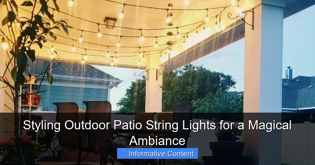 Styling Outdoor Patio String Lights for a Magical Ambiance