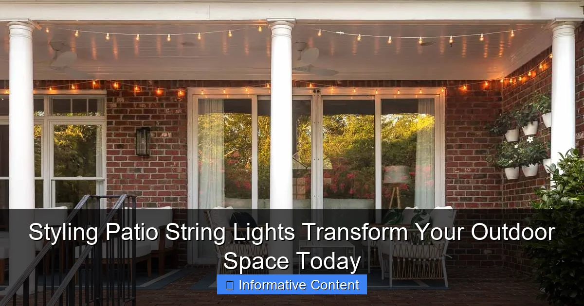 Styling Patio String Lights Transform Your Outdoor Space Today