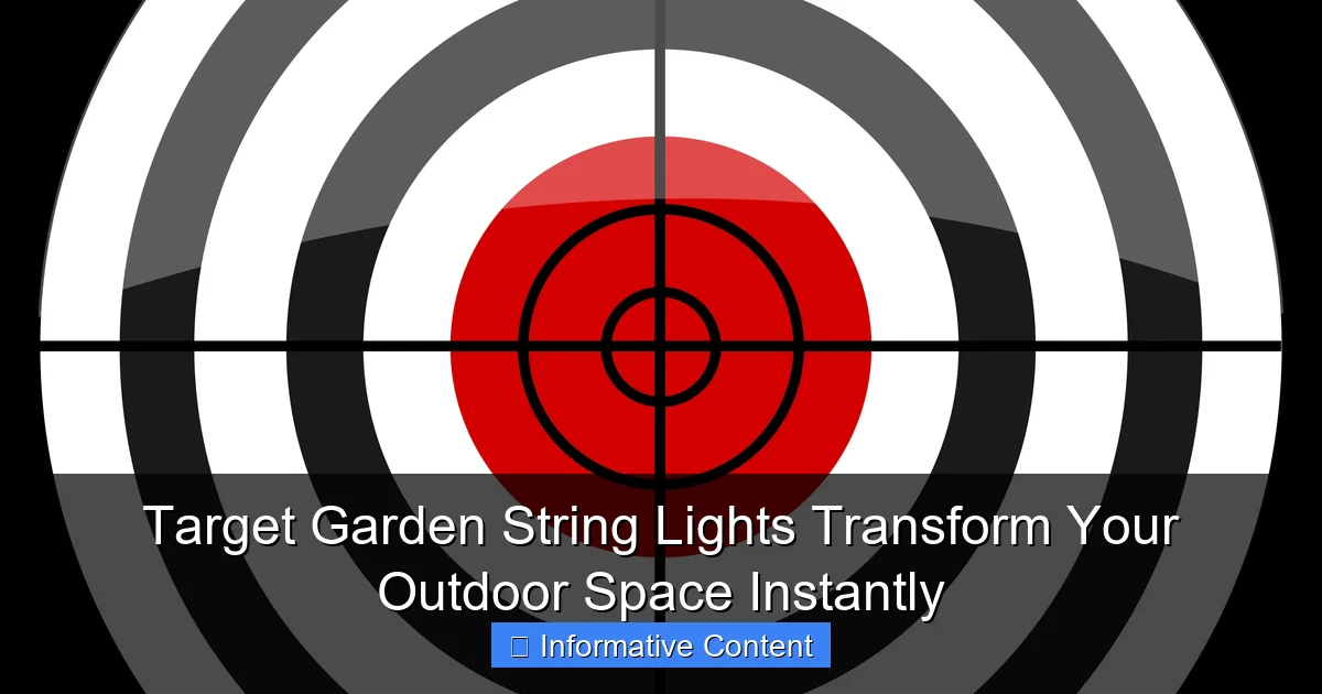 Target Garden String Lights Transform Your Outdoor Space Instantly
