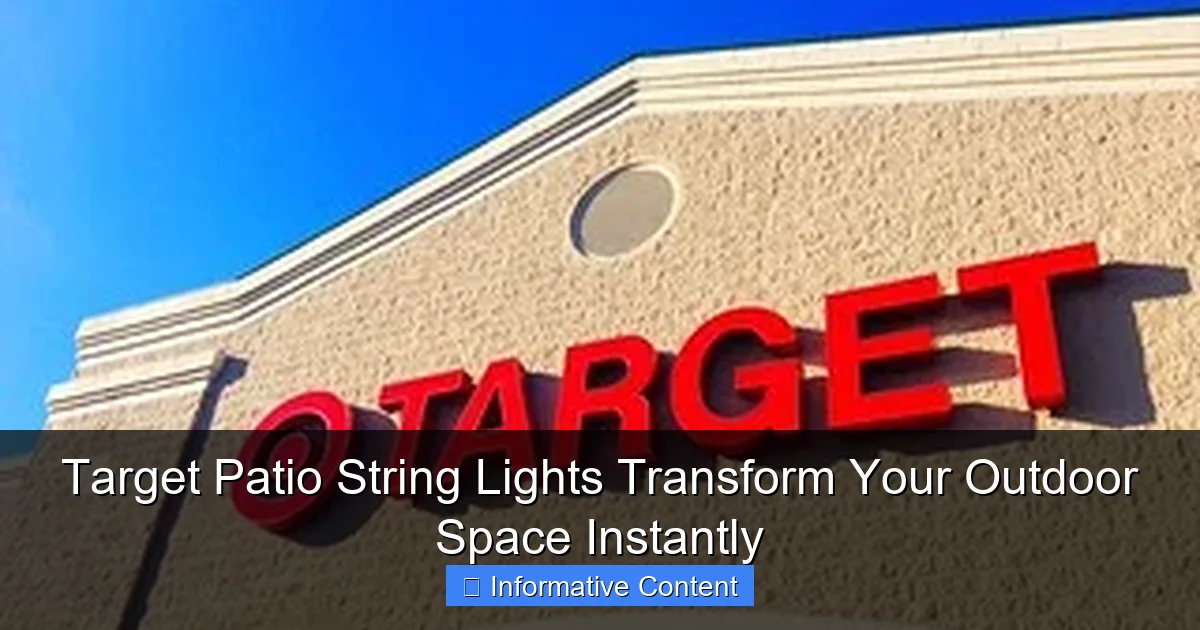 Target Patio String Lights Transform Your Outdoor Space Instantly