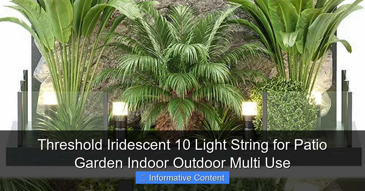 Threshold Iridescent 10 Light String for Patio Garden Indoor Outdoor Multi Use