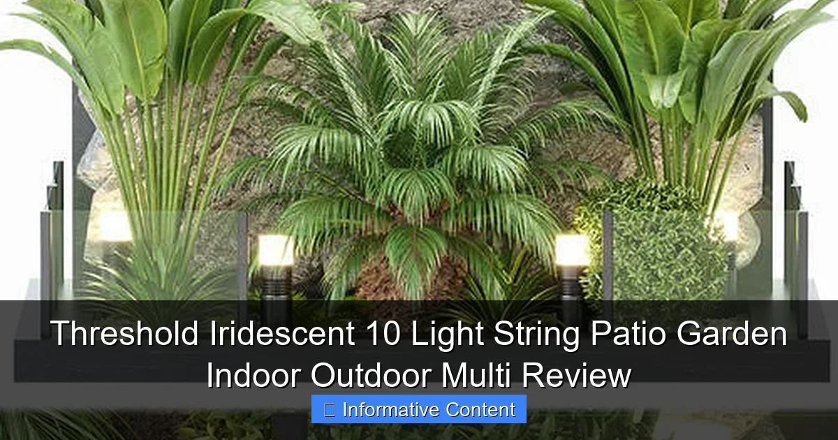 Threshold Iridescent 10 Light String Patio Garden Indoor Outdoor Multi Review
