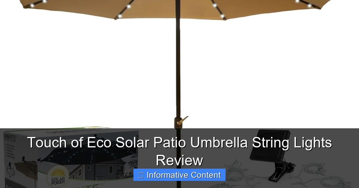 Touch of Eco Solar Patio Umbrella String Lights Review