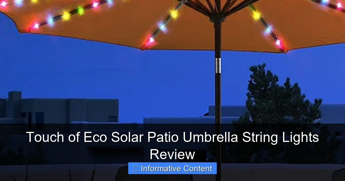 Touch of Eco Solar Patio Umbrella String Lights Review